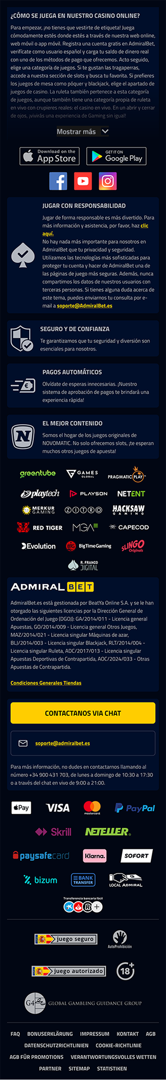 New mobile footer