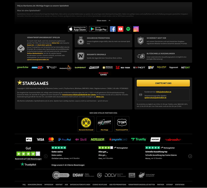 StarGames desktop footer