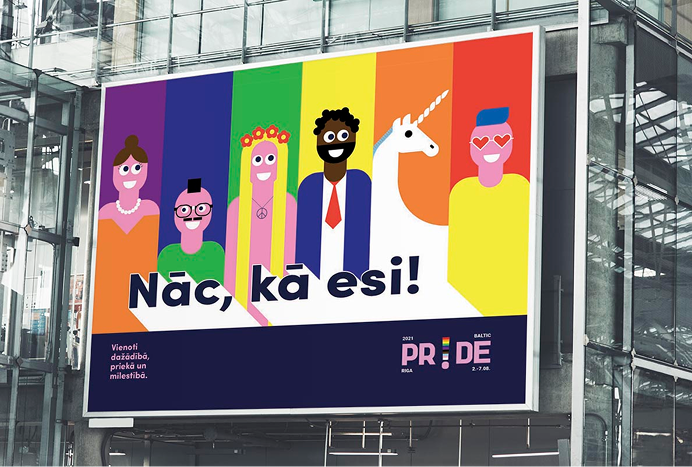 Baltic Pride , Come as you are campaign mockup