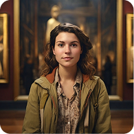 Educated adult in a museum gallery