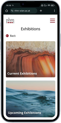 Exhibitions page