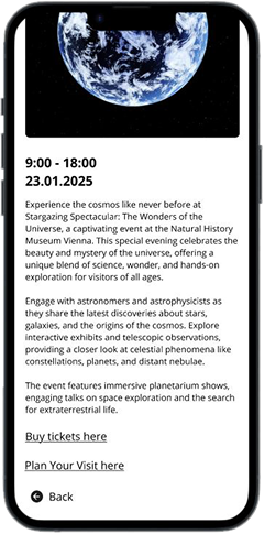Event detail page