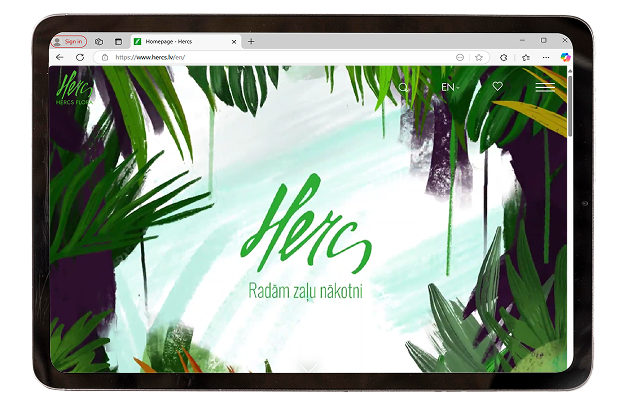 Current site – Landing page