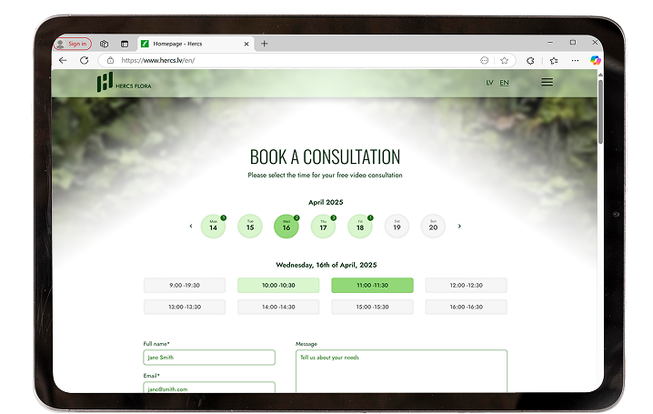 Step 5 – Book a consultation