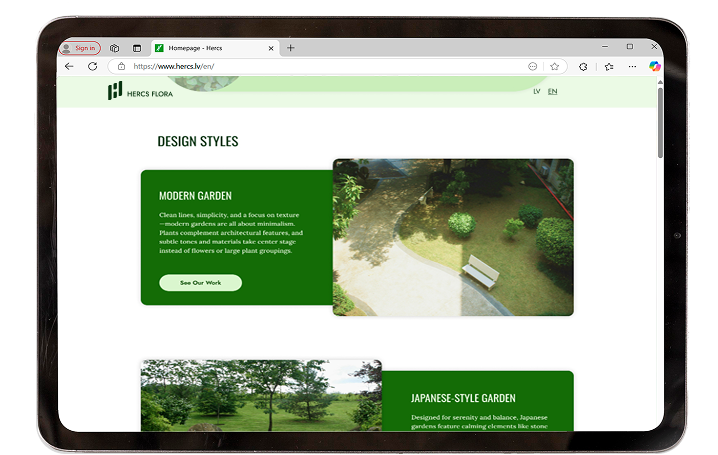 Garden Planning page