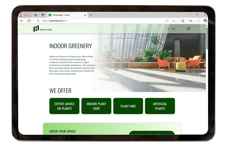 Indoor Greenery page