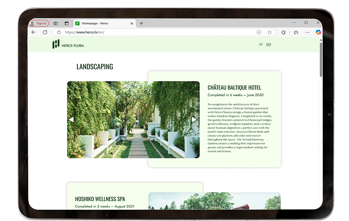 Our Work page